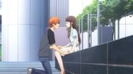 A still of Kyo and Tohru (Image via TMS Entertainment)